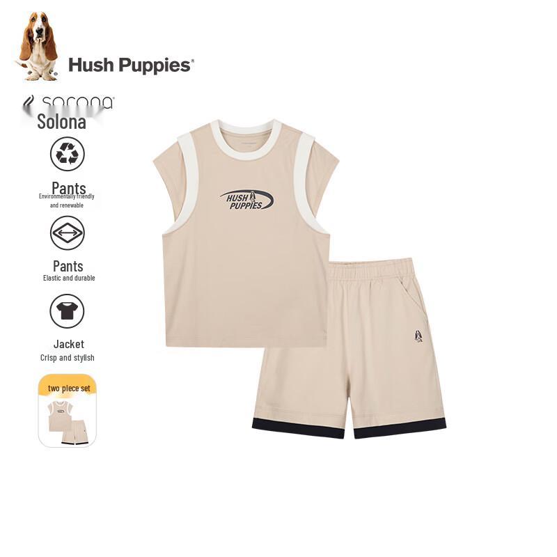 Hush Puppies Boys  Summer Vest Short Sleeve Shorts Set 140