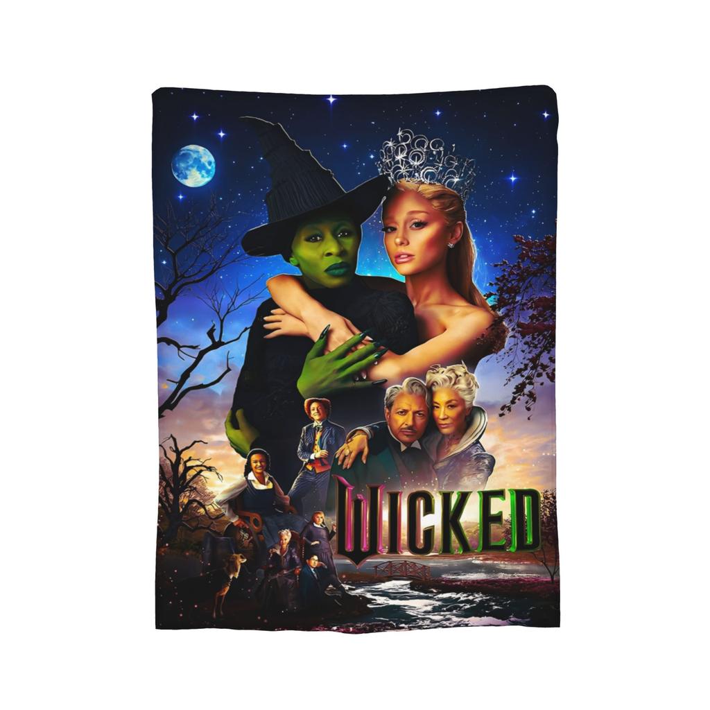 Wicked For Good Merch Blankets Lightweight Thin Fleece Throw Blankets Comfortable Rug Piece