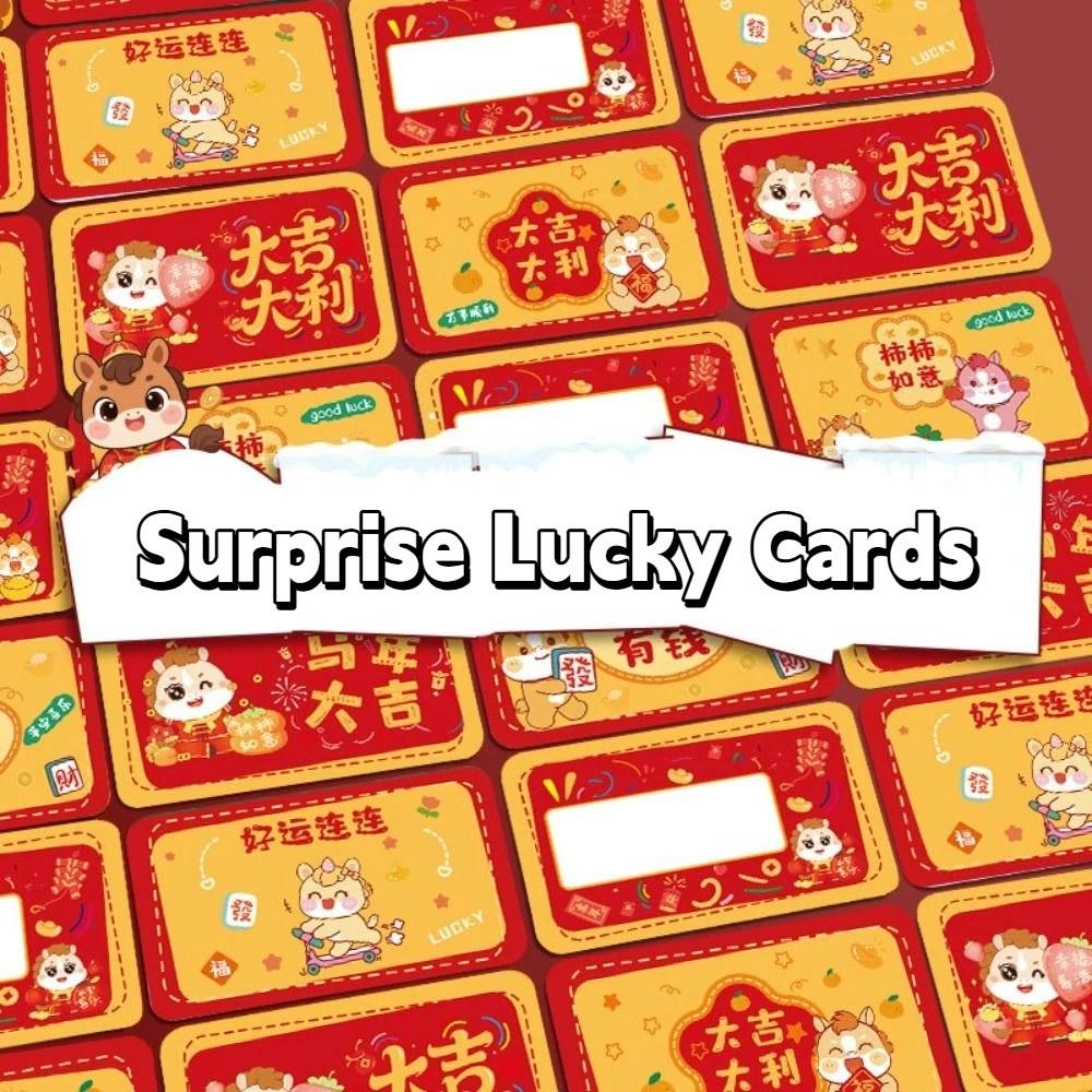 40pcs with Pen Vouchers Tickets Anniversary Surprise Lucky Cards Cute Scratch-off Cards Festivals