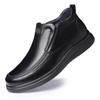 Men's Winter Velvet-Lined Business Shoes - Warm, Non-Slip, Soft Sole Dad Boots