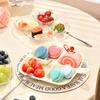 New Four Compartment Side Dish Tray with Handle Anti-Scalding Dinner Plate Hangable Ginger Garlic Storage Tray Home for Kitchen