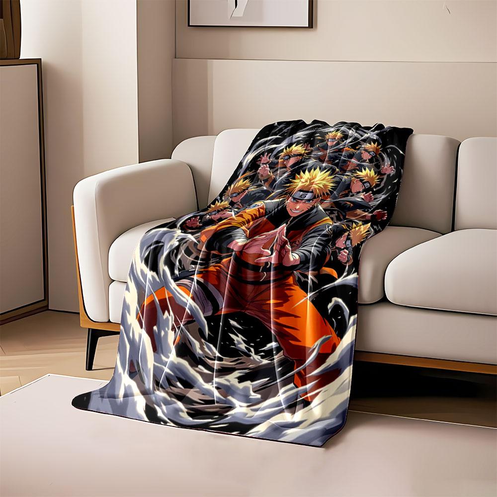 

The pattern depicts multiple orange-clad characters surrounded by swirling energy. for all seasons blanket lunch break throw gift 80cm x 120cm