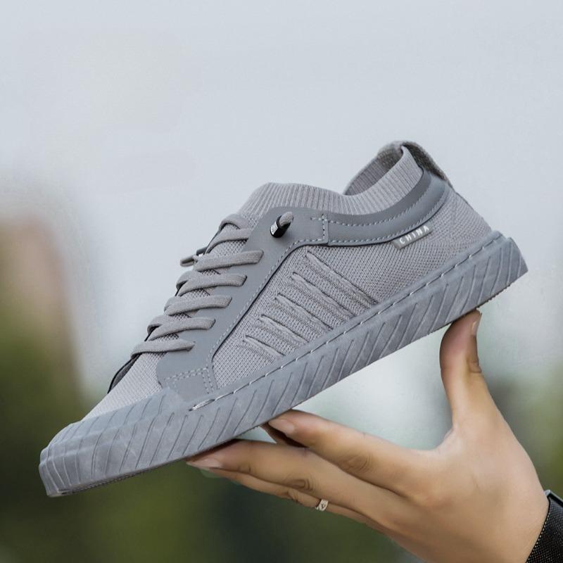 

Tenis Masculino Men Casual Shoe Breathable Sports Shoe 2025 New Mesh Flat Men Shoes Light Canvas Shoe Men Vulcanized Shoes Trend 44 серый