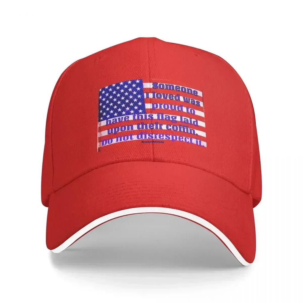 Memorial To Loved One USA Flag Baseball Cap Hat Luxury Brand Golf Wear Cosplay Designer Unisex Womens