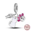 Copper Metal Fantasy Flying Dragon Mysterious Butterfly purple Charm Bead Components Pendant Bead Components Compatible With 4MM hole diamete
