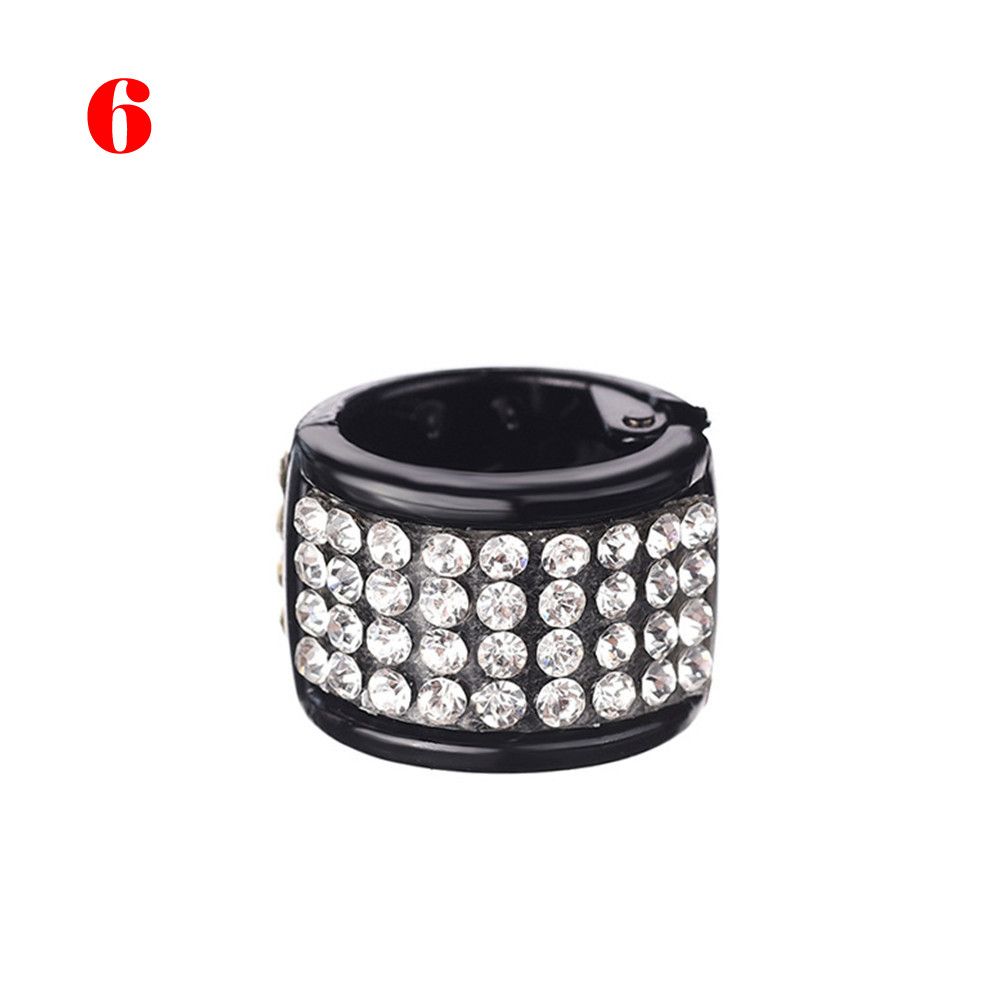 Punk Elastic Crystal Ponytail Holder Hair Ring Headband Hair Cuff