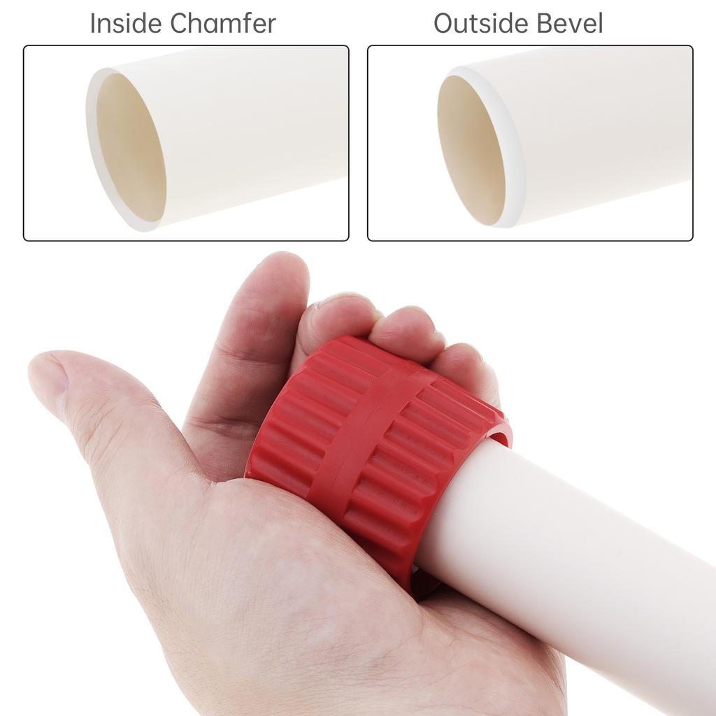 2pcs 5-38mm Red Round Thickened Copper Tube Chamfers for Metal Tube Internal External Deburring Cleaning Tools Remover Reamer