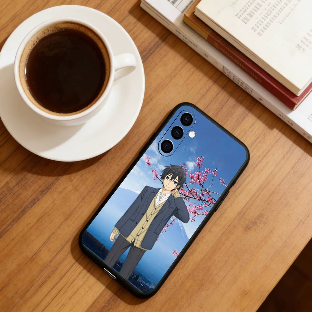 Anime H-Horimiya Izumi Miyamura Phone Case For Samsung Galaxy A73,A72,A71,A70,A53,A52,A51,Soft Silicone Black Cover
