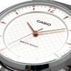 Casio LTP-VT04D-7A Women's Quartz Analog Watch, White Metal Band