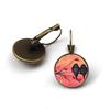 Vintage Women Charms Antique Birds Art Stud Earrings Wedding Party Jewelry Fashion Peacock Hummingbird Earrings Women's Colorful