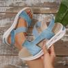Foreign trade summer new women's platform sandals large size soft sole casual fish mouth platform beach sandals