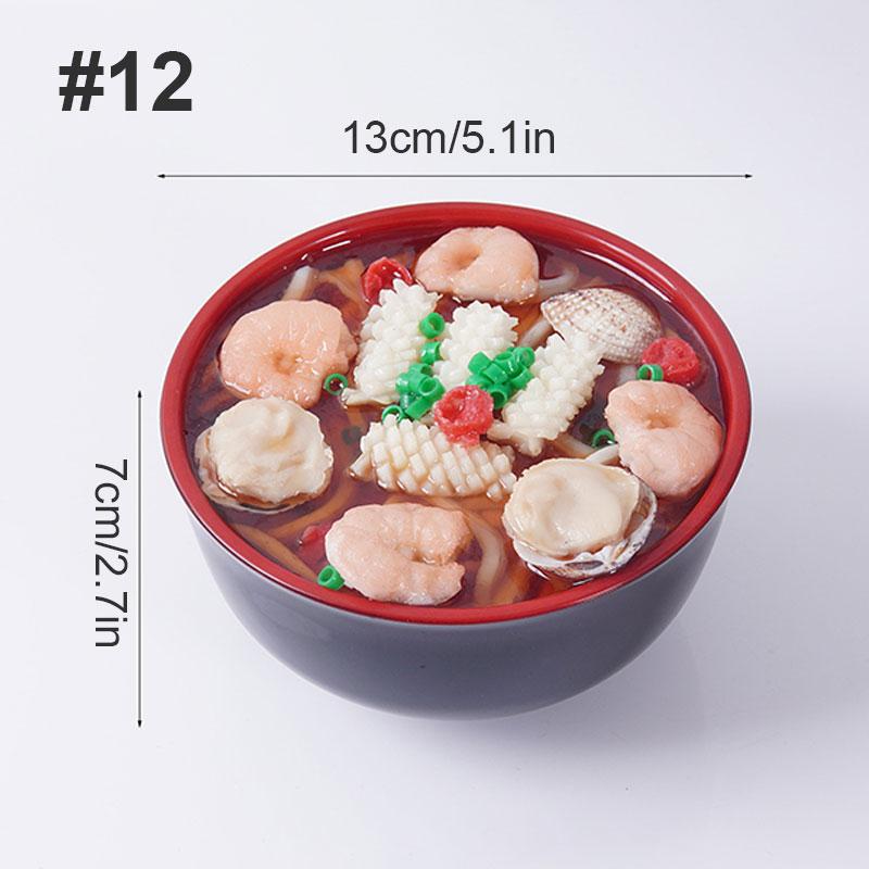 Plastic Fake Ramen Piggy Bank Egg Beef Seafood Ramen Bowl  Simulated Food Model Funny Piggy Bank Restaurant Window Display