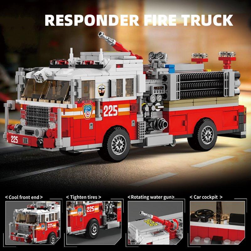 Educational Fire Truck Rescue Operation Building Blocks Toy Set for Children Puzzle Construction Playset Gift Idea 31070