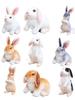 30cm Peluche de Conejo Lindo de Simulación Pelo Realista Animal Kawaii Conejito de Pascua Modelo de Juguete Conejo Regalo Decoración del Hogar