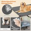 Outdoor Dog Bed, Elevated Dog Bed for Large Dogs, with Washable Mesh Steel Frame, 152 X 94 X 23 Cm, Grey