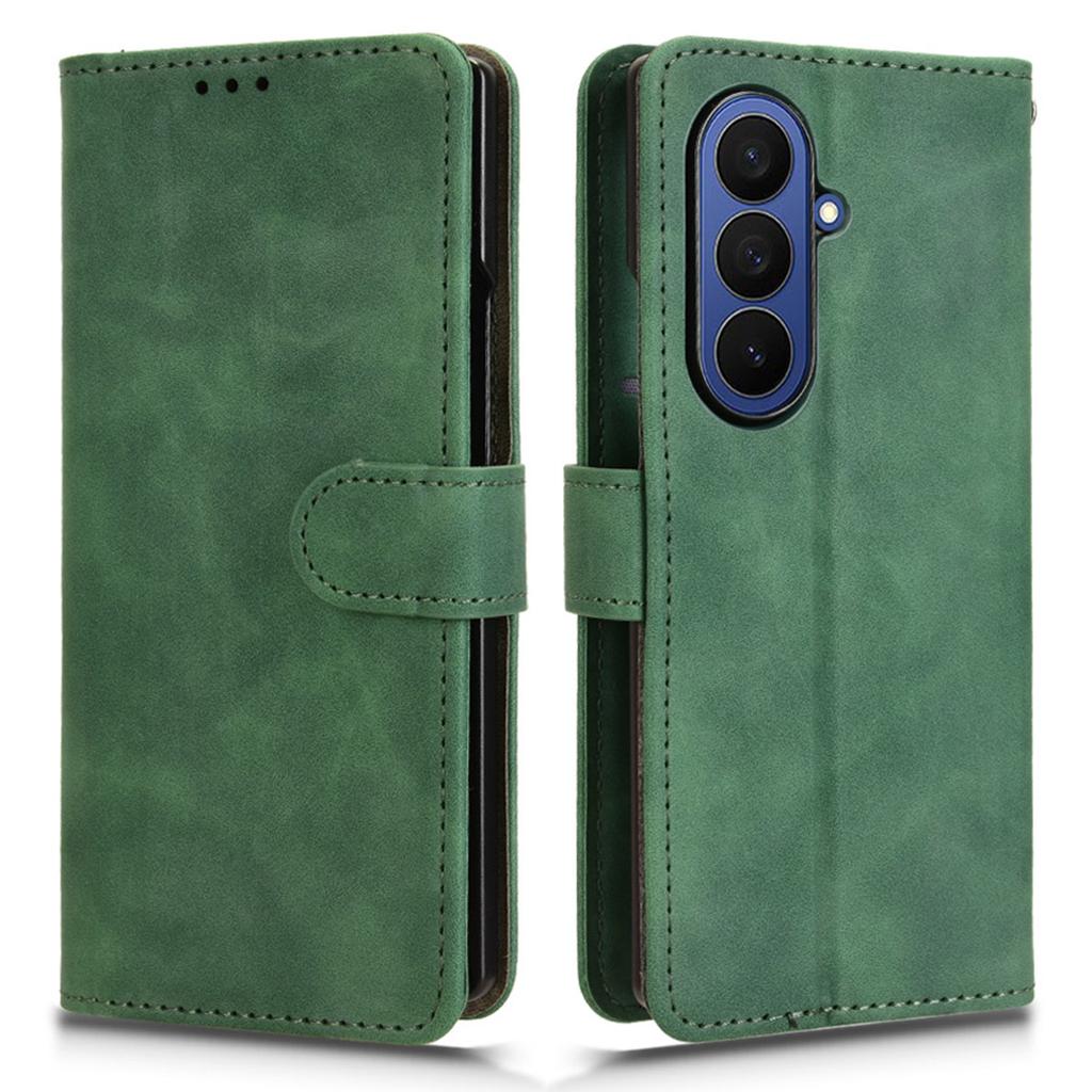 For Samsung Galaxy Z Fold7 5G Leather Case Skin Feel Anti Drop Wallet Flip Phone Cover
