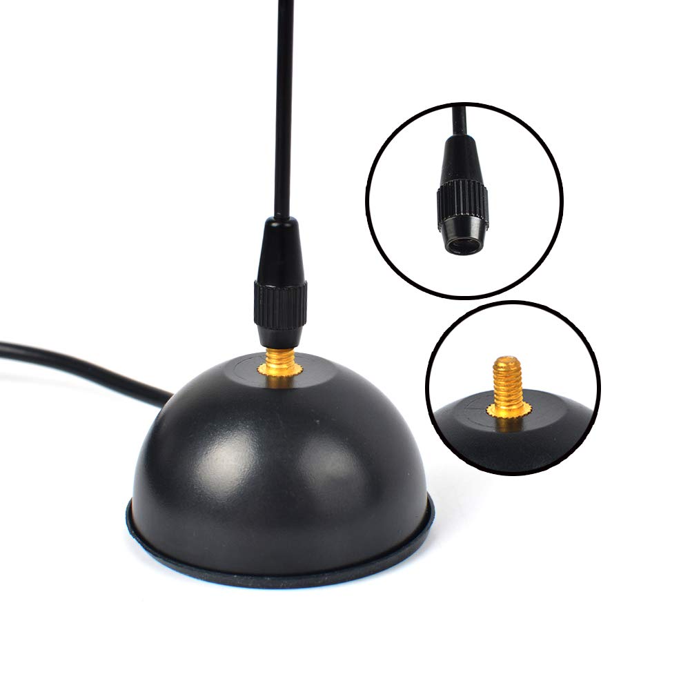 HYS 144430MHz Kompatybilna Bezprzewodowa Antena z Magnetycznym Mocowaniem, Dwuzakresowa Antena do Radiotelefonów Komercyjnych, Kabel Koncentryczny RG174 (4,3 m) z SMAP