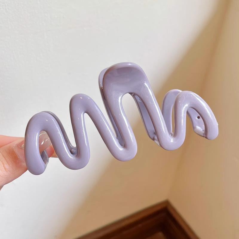 New Colorful Jelly Wave Hair Claw Hairpin Women Girls Fashion Design Korean Sweet Simple Irregular Hair Clip Headwear