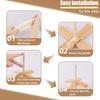 Handmade Wooden Turkish Spindle Storage Tools Detachable Cross-Shaped Beech Wood Turkish Spindle Kit for Beginners Yarn Making