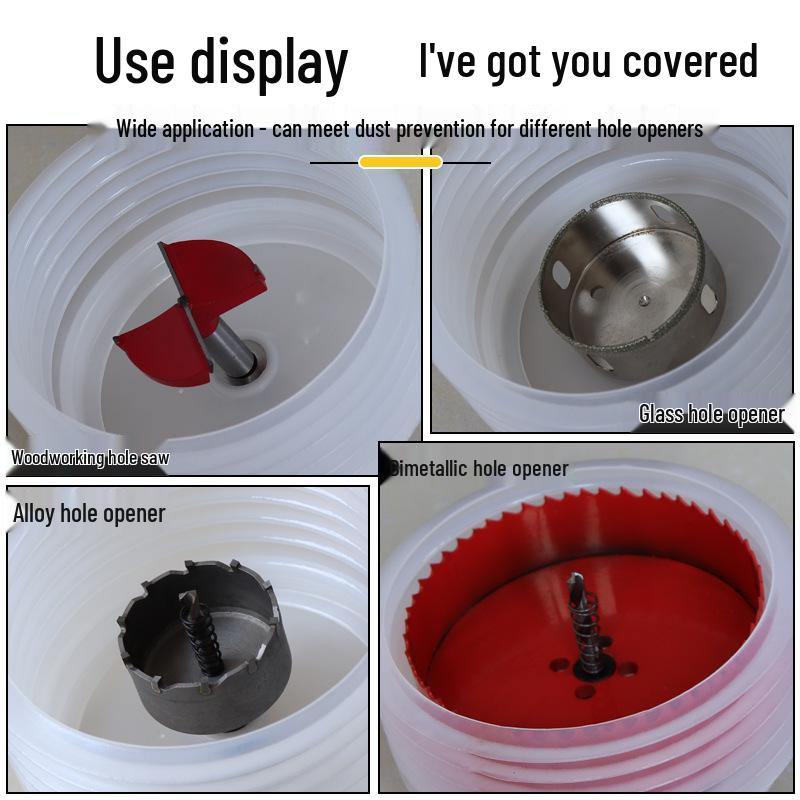 6-Piece Dust Cover Set for Ceiling Downlight Drill Bits