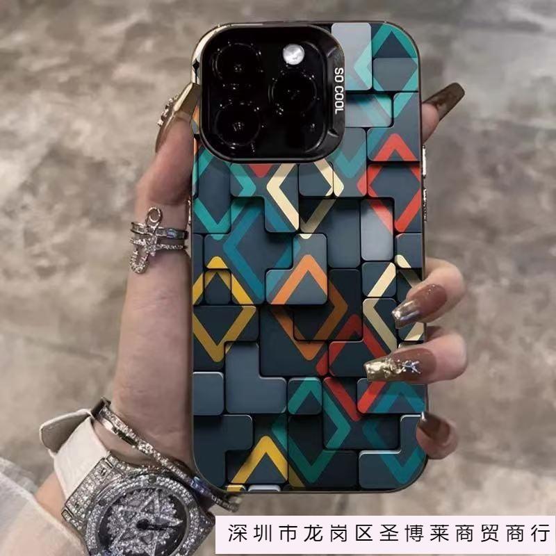 The new matte colored silver is suitable for iphone16 mobile phone case Apple 15promax/1413pro12 foreign trade