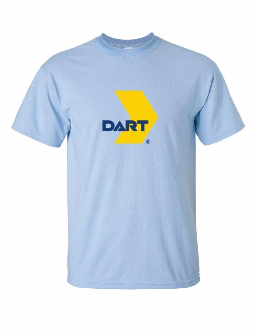 DART Logo Tee Texas Dallas Area Rapid Transit Rail Train Light Blue T-Shirt M