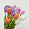 1/5 Pezzi Tulipani Simulati Realistici Colori Vivaci Filo di Ferro Plastica Petali Multistrato Fiori Finti Decorazione Casa Giardino
