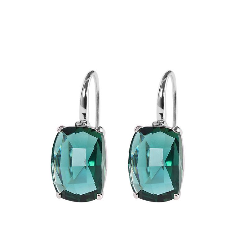 Renpin S925 Silver Handmade Faceted Amethyst Earrings for Women