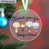 1 szt. Przezroczysta Akrylowa Ozdoba Przyjaźni Podziękowanie za Bycie Przyjacielem Wisząca Dekoracja Prezent Świąteczny dla Najlepszego Przyjaciela Dekoracja Drzewka
