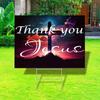 Bible Verse Saying Outdoor Yard Sign Thank You Jesus Yard Signs with Stakes Two Sided Print Christianity Durable Yard Signs Weatherproof Party Open