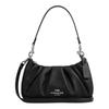Teri 26 Logo Reißverschluss Rindsleder Handtasche Umhängetasche mittel Damen Schwarz