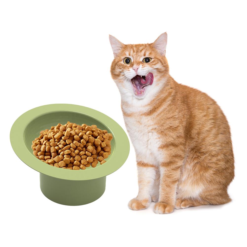 Pet Food Bowl 15 Degree Elevated Slanted Large Capacity Neck Protection Anti Vomiting Stand Bowls For Cats Dogs