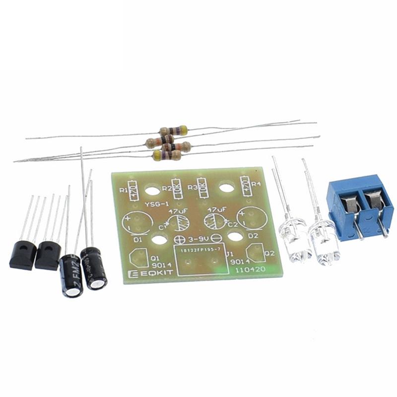 Kit Electronic DIY 5mm LED Lumină Intermitentă Circuit Simplu LED Pâlpâitor Flip Flop Suită Piese Practică Lipire DC 3-9V