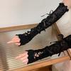 Y2k Lace Princess Gloves JK Women Sunscreen Sleeve New Lace Bow Gloves  Cosplay Gloves