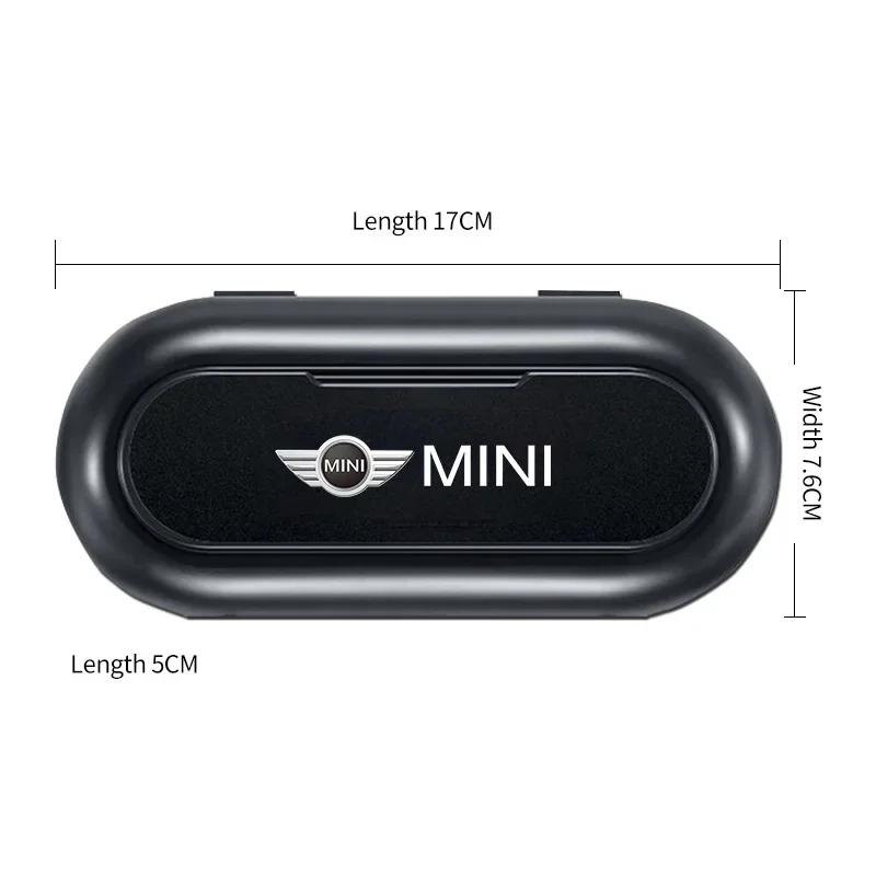 2025 For BMW MINI Car Glasses Case Holder Sun Visor Sunglasses Box Hanger Glasses Clip For MINI Cooper JCW Countryman R56 R58 R5