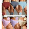 Plus Size Russian Seamless Triangle Bikini Panties - Folded Leg, Open Back, Sexy, Breathable, High Elasticity