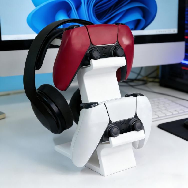 Innovative Double Layer Polylactic Acid Mount For Neatly Arranging Your Gaming Peripherals And Gear