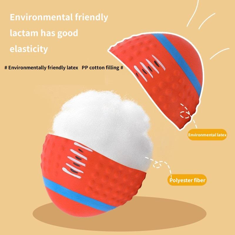 Interactive Dog Chew Toy Squeak Toys Natural Latex Balls Anti Bite for Chihuahua Golden Retriever Small Large Dogs GWF6