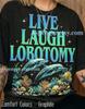 Live Laugh Lobotomy Delfín Comfort Colors® Tričko, 90s Vintage Oceánská Grafika Meme Trička, Retro Zvířecí Y2K Streetwear Mořské Tílko