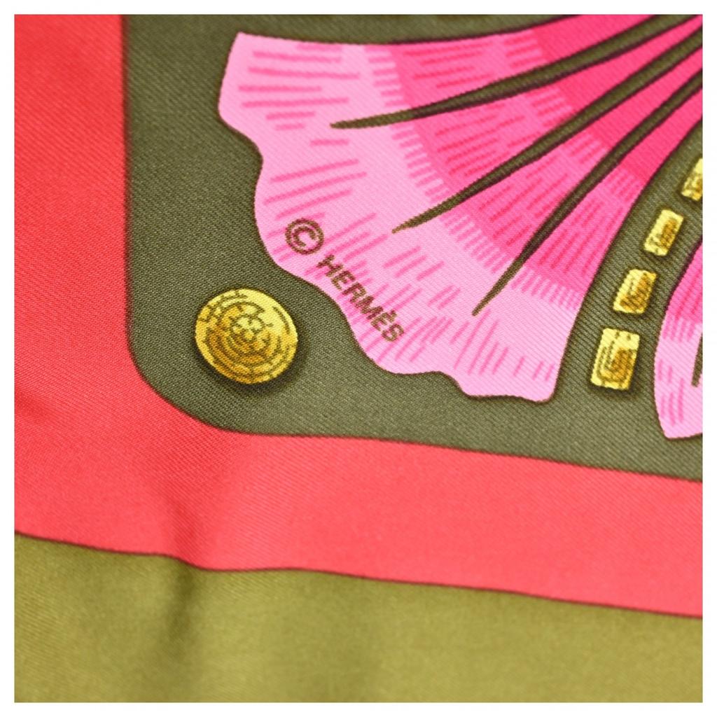 Auth HERMES Carre 90 Scarf Cheval Turc Silk He9915sg Used