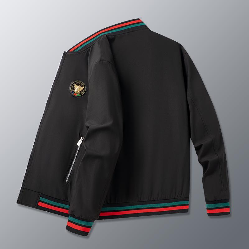 Men's Spring/Autumn Casual European Style Stand-Up Collar Baseball Jacket