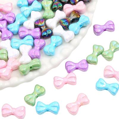 Acrylic Beads Bow Charms Beads For DIY Bracelet Necklace 10Pcs