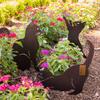 Black Cat Silhouette Garden Decorative Ground Plug Metal Handmade Artwork Outdoor Lawn Decoration