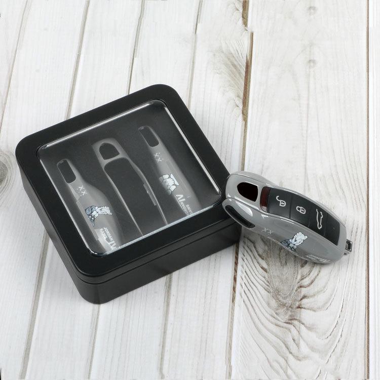 Suitable for Porsche Pink Pig Key Shell New Cayenne, Panamera, MACAN, 718 Car Key Shell & Pendant