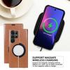 For Samsung Galaxy S25 Ultra Case Compatible with MagSafe Wallet Stand Leather Flip Phone Cover