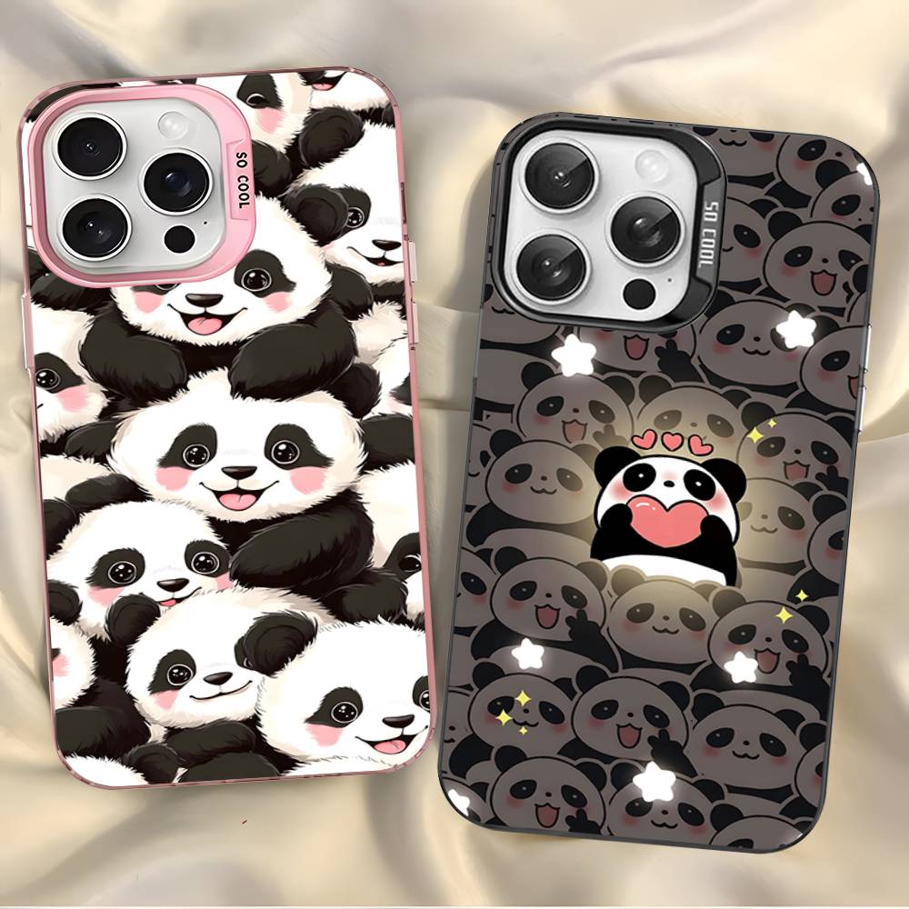 Ver Aesthetic Panda Cute For IPhone 13 14 15 16 17 Pro Max 11 12 Plus 17 Air Phone Case Color Matte Cover