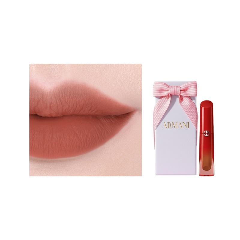 Armani Water lip gauze lip glaze лимитированная подарочная коробка матовый легко наносится натуральный #261 Абсолютный мокко 4 мл коричневый