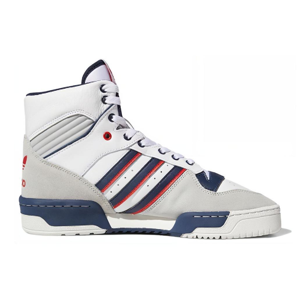 Adidas Originals Rivalry Comfortable Sports Durable High-Top Sneakers Men Sneakers White Gray FV4921