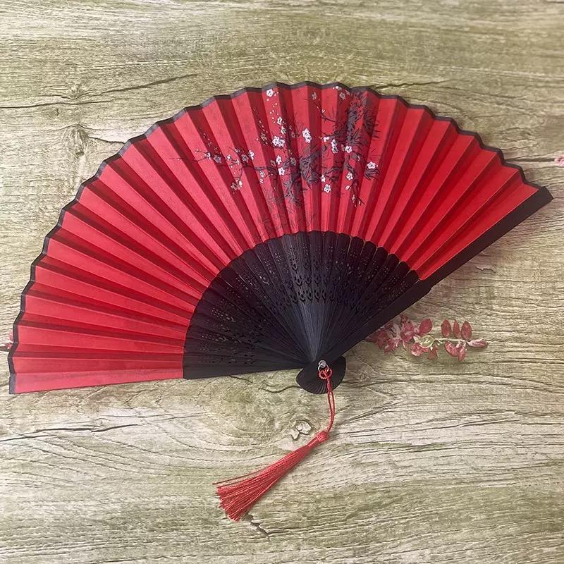 1pc-Multi-colored hand folding fan, bamboo folding fan, hand folding fan for church wedding gifts, party discount
