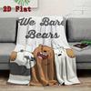 We Bare Bears 2D Flat Pattern Flannel Blanket High quality All Seasons Warmth and Comfort Perfect for Christmas Gifts.NMT0928572